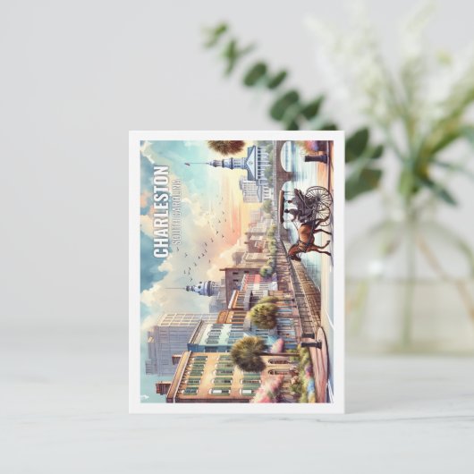 Charleston South Carolina Beroemde Plaats waterver Briefkaart (Staand voorkant)