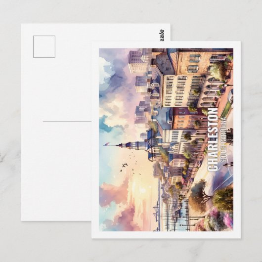 Charleston South Carolina Beroemde Plaats waterver Briefkaart (Voorkant / Achterkant)