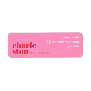 Charleston South Carolina bewoner Adreslabel Etiket