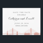 Charleston South Carolina Blush Save the Date<br><div class="desc">Deze save the date is ontworpen om te shows van de prachtige horizon van Charleston,  South Carolina. Deze is ontworpen in blush en grijs. Bekijk ons collectie voor meer kaarten met deze horizon!</div>