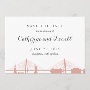 Charleston South Carolina Blush Save the Date