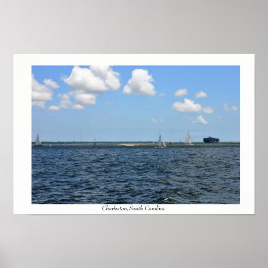 Charleston South Carolina Bridge Poster (Voorkant)