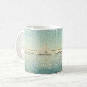 Charleston South Carolina Bridge Waterverf Cup Koffiemok (Voorkant links)