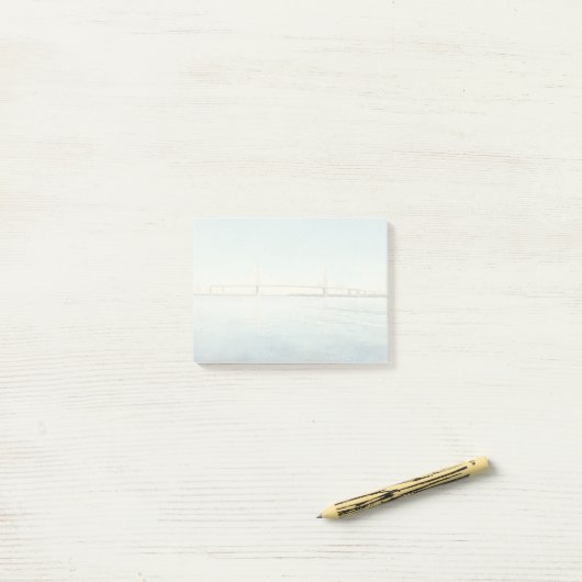 Charleston South Carolina Bridge Waterverf Print Post-it® Notes (Op bureau)