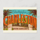 Charleston South Carolina Briefkaart (Voorkant)