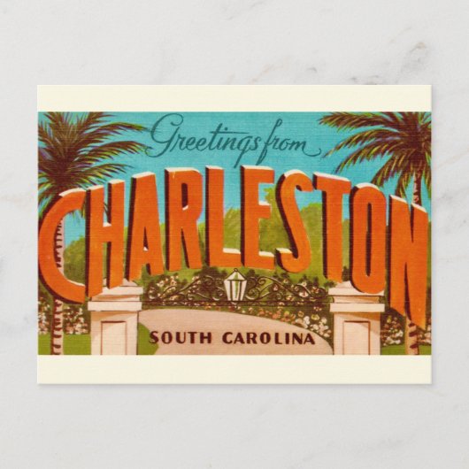 Charleston South Carolina Briefkaart (Voorkant)