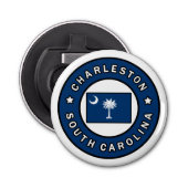 Charleston South Carolina Button Flesopener (Voorkant)