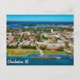 Charleston South Carolina City Skyline Foto Briefkaart