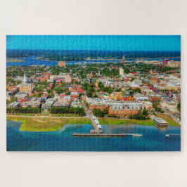 Charleston South Carolina City Skyline Foto Legpuzzel