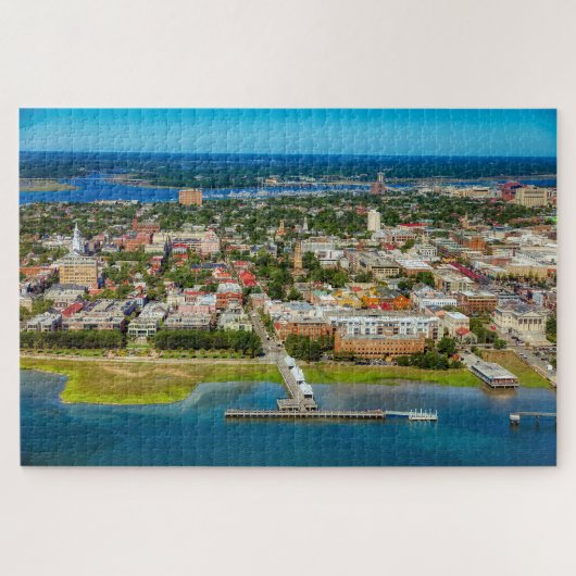 Charleston South Carolina City Skyline Foto Legpuzzel (Horizontaal)