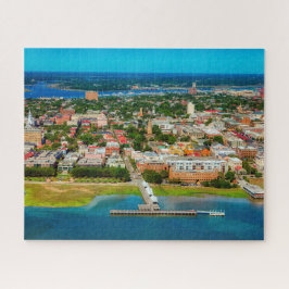 Charleston South Carolina City Skyline Foto Legpuzzel