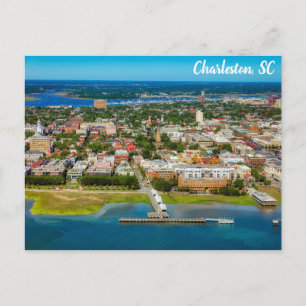 Charleston South Carolina City Skyline Travel Briefkaart