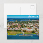 Charleston South Carolina City Skyline Travel Briefkaart (Voorkant / Achterkant)