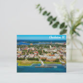 Charleston South Carolina City Skyline Travel Briefkaart (Staand voorkant)