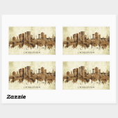 Charleston South Carolina Cityscape Rechthoekige Sticker (Vel)