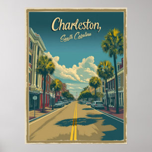 Charleston, South Carolina: Een Vintage Poster