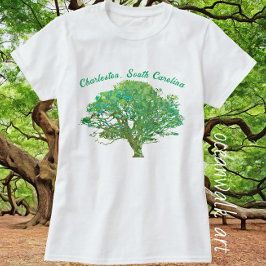 Charleston South Carolina Elegant Live Oak Tree T-shirt