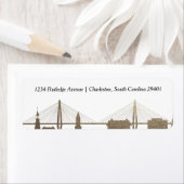 Charleston South Carolina Faux Gold Label (Insitu)