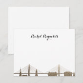 Charleston South Carolina Faux Gold Notecard Notitiekaartje (Voorkant / Achterkant)