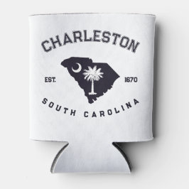 Charleston South Carolina Flag Map Navy Souvenirs Blikjeskoeler