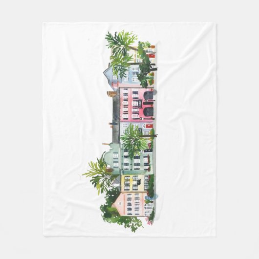 Charleston South Carolina Fleece Deken (Voorkant)