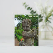 Charleston South Carolina Garden Cherub Briefkaart (Staand voorkant)