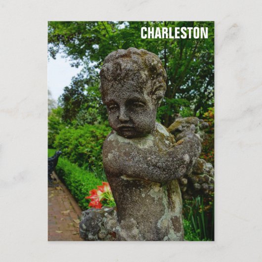 Charleston South Carolina Garden Cherub Briefkaart (Voorkant)