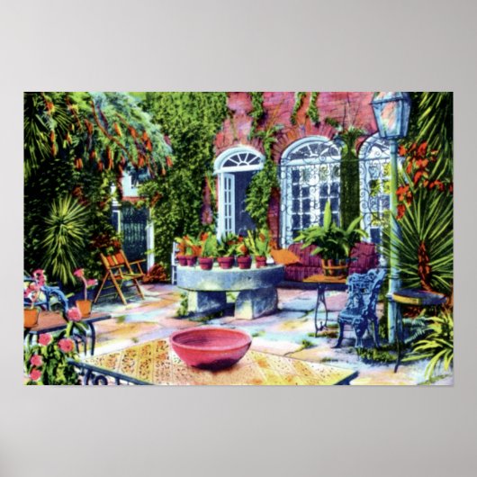 Charleston South Carolina Garden of Pirate House Poster (Voorkant)