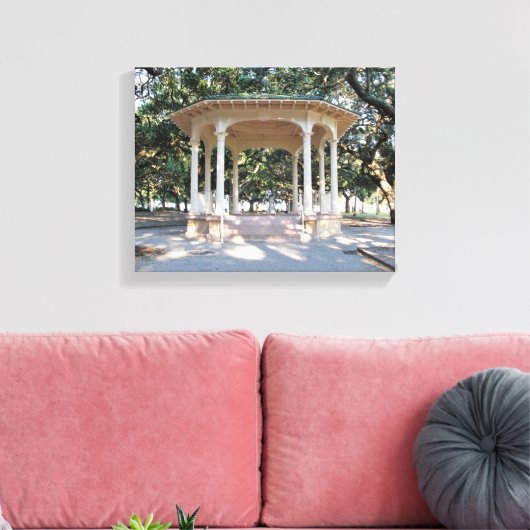 Charleston South Carolina, Gazebo, Battery Canvas Afdruk (Insitu (Woonkamer))