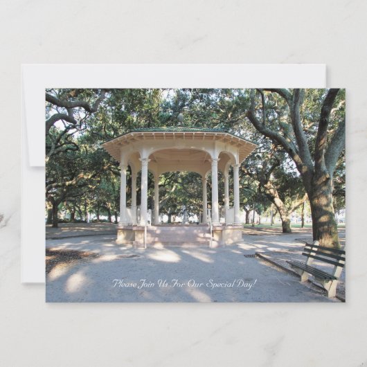 Charleston South Carolina, Gazebo, Battery Kaart (Voorkant)