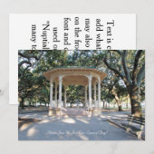 Charleston South Carolina, Gazebo, Battery Kaart (Voorkant / Achterkant)