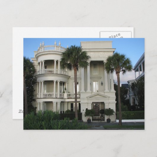 Charleston South Carolina Historic Home Briefkaart (Voorkant / Achterkant)