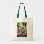 Charleston South Carolina Illustratie Reiskunst Tote Bag (Voorkant)