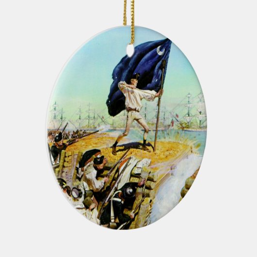 Charleston, South Carolina, juni 1776 Keramisch Ornament (Rechts)