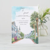 Charleston South Carolina Kaart (Staand voorkant)