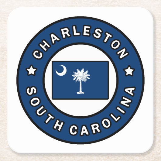 Charleston South Carolina Kartonnen Onderzetters (Voorkant)