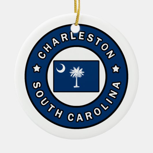 Charleston South Carolina Keramisch Ornament (Voorkant)