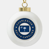 Charleston South Carolina Keramische Bal Ornament (Voorkant)