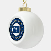 Charleston South Carolina Keramische Bal Ornament (Rechts)