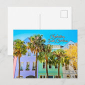 Charleston, South Carolina kleurrijke gebouwen Briefkaart (Voorkant / Achterkant)