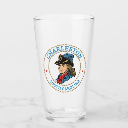 Charleston South Carolina Koloniaal Glas (Voorkant)