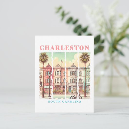 Charleston, South Carolina - Koningsstraat Briefkaart (Staand voorkant)