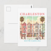 Charleston, South Carolina - Koningsstraat Briefkaart (Voorkant / Achterkant)