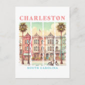 Charleston, South Carolina - Koningsstraat Briefkaart (Voorkant)