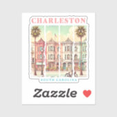 Charleston, South Carolina -  Koningsstraat Sticker (Vel)
