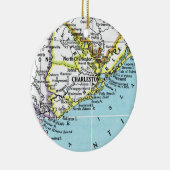 Charleston, South Carolina Map Snowflake Ornament (Rechts)