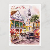 Charleston, South Carolina Markt Schilderij Briefkaart (Voorkant)