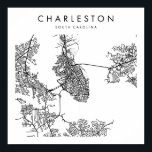 Charleston South Carolina Minimal Modern Street Poster<br><div class="desc">Charleston South Carolina Minimal Modern Street Map</div>