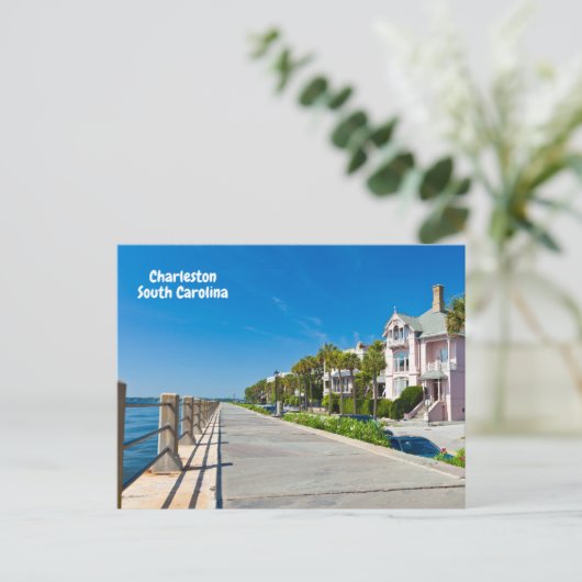 Charleston, South Carolina Mooi strand, Pier Briefkaart (Staand voorkant)