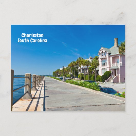 Charleston, South Carolina Mooi strand, Pier Briefkaart (Voorkant)
